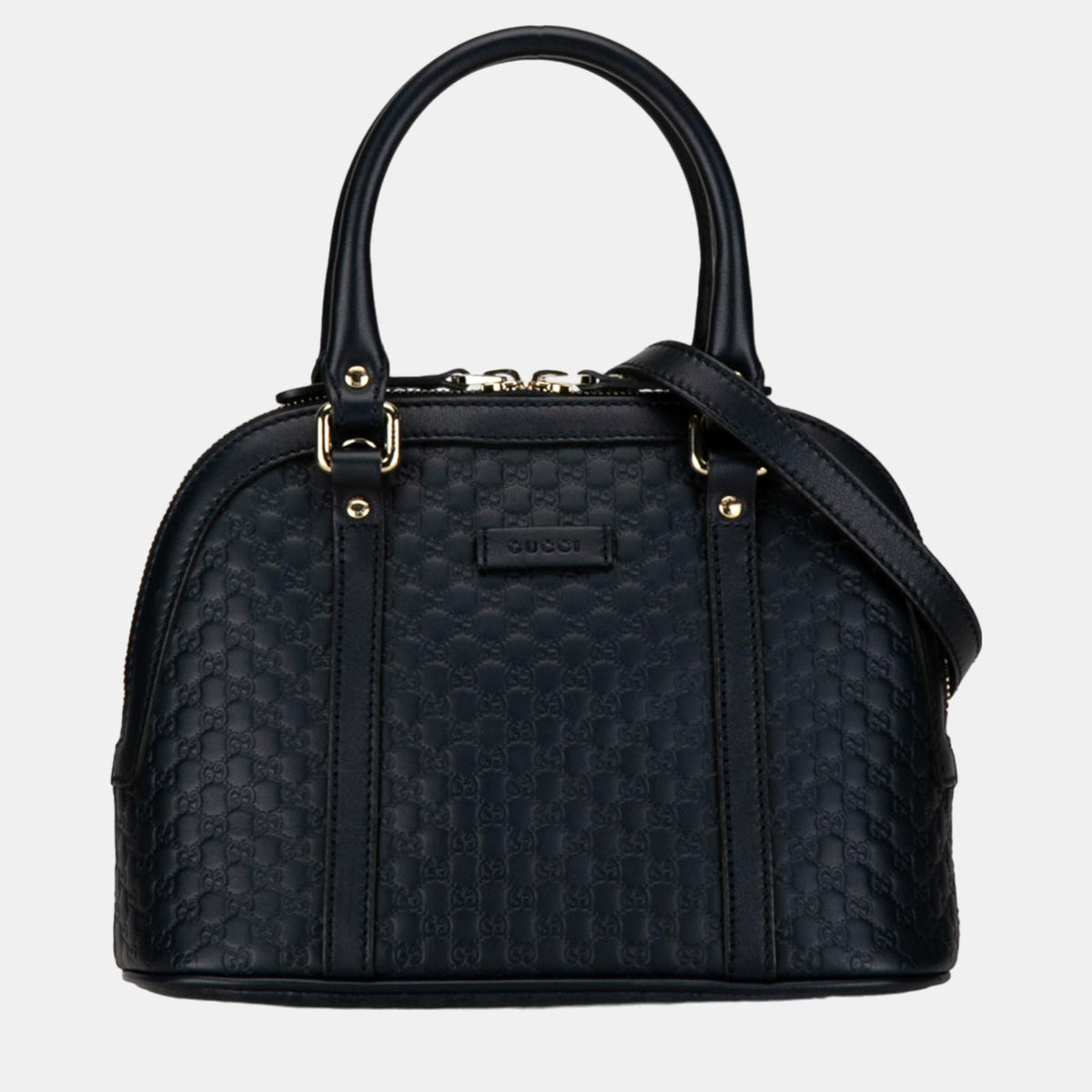 Gucci Black Mini Microguccissima Dome Satchel