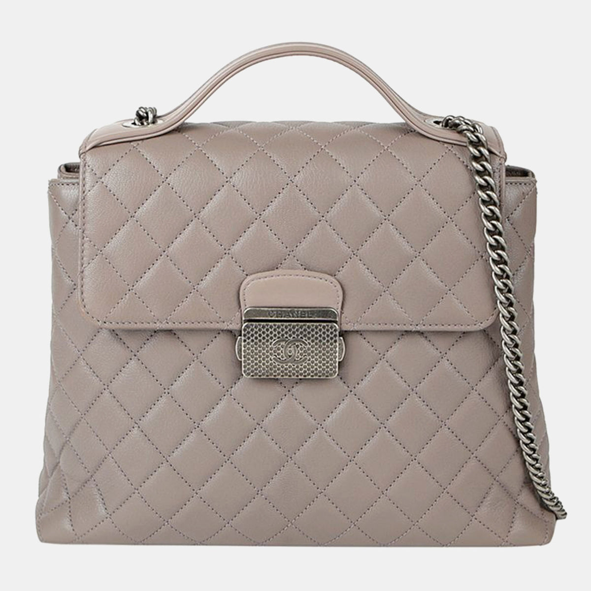 Chanel Brown Quilted Goatskin CC University Flap Bag