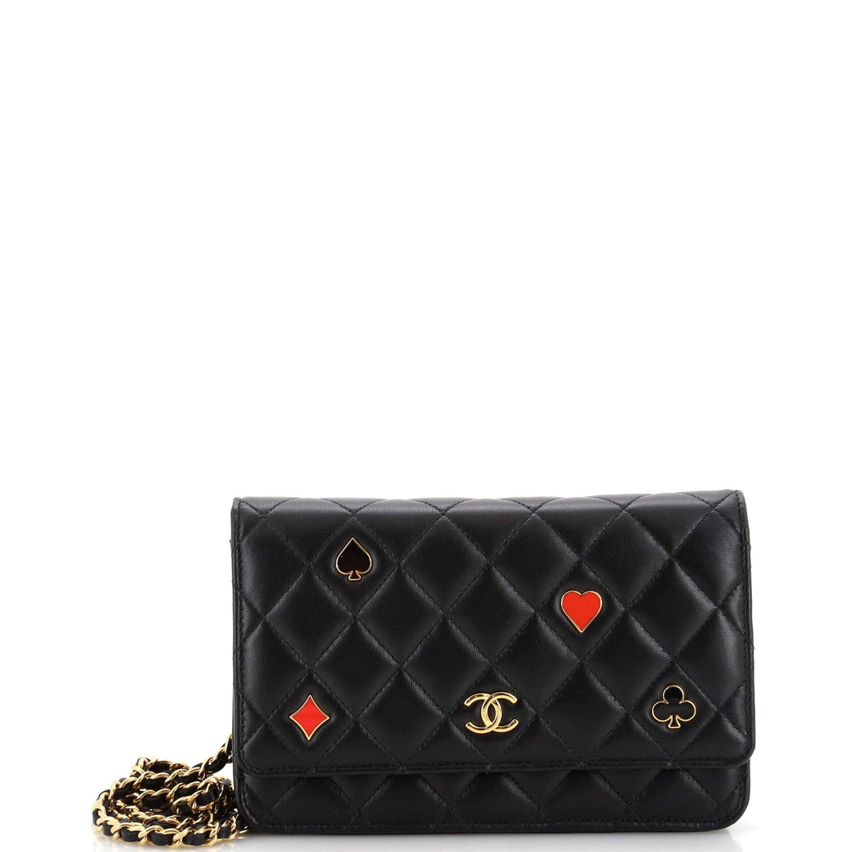 Chanel CHANEL Coco Casino Wallet on Chain Quilted Lambskin