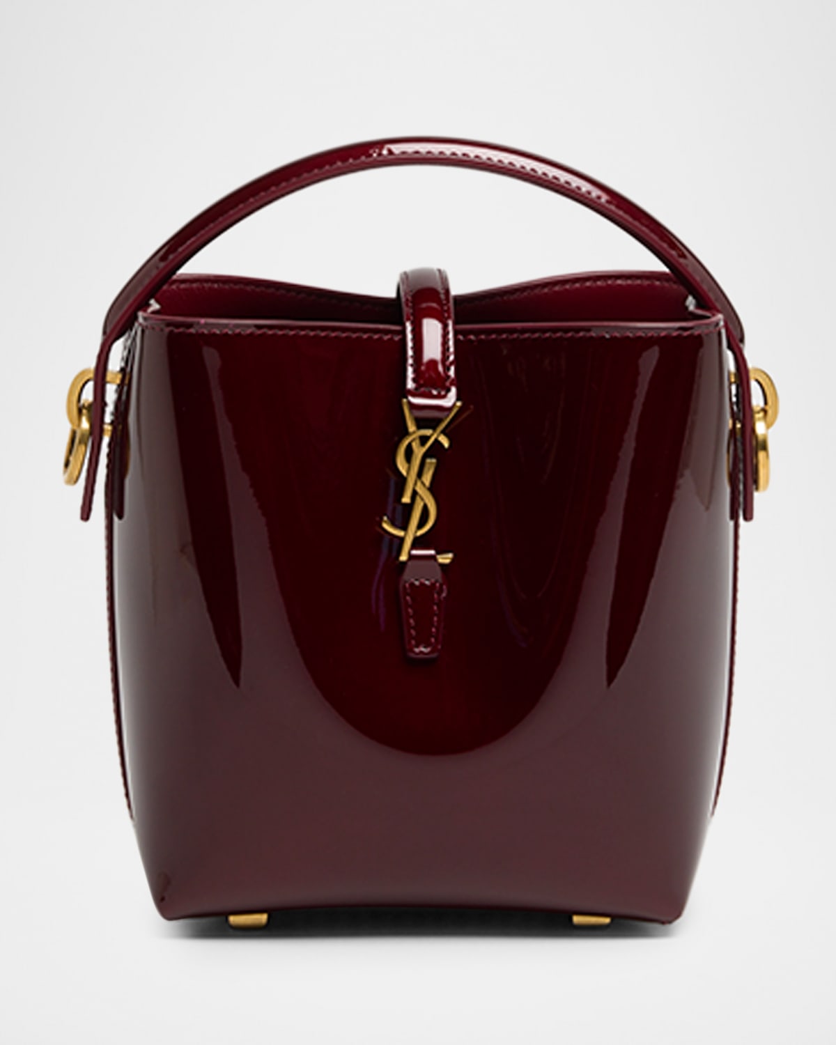 Saint Laurent Le 37 Mini YSL Bucket Bag in Patent Leather