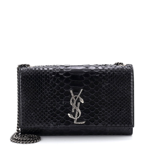 Classic Monogram Crossbody Bag Python Embossed Leather Medium