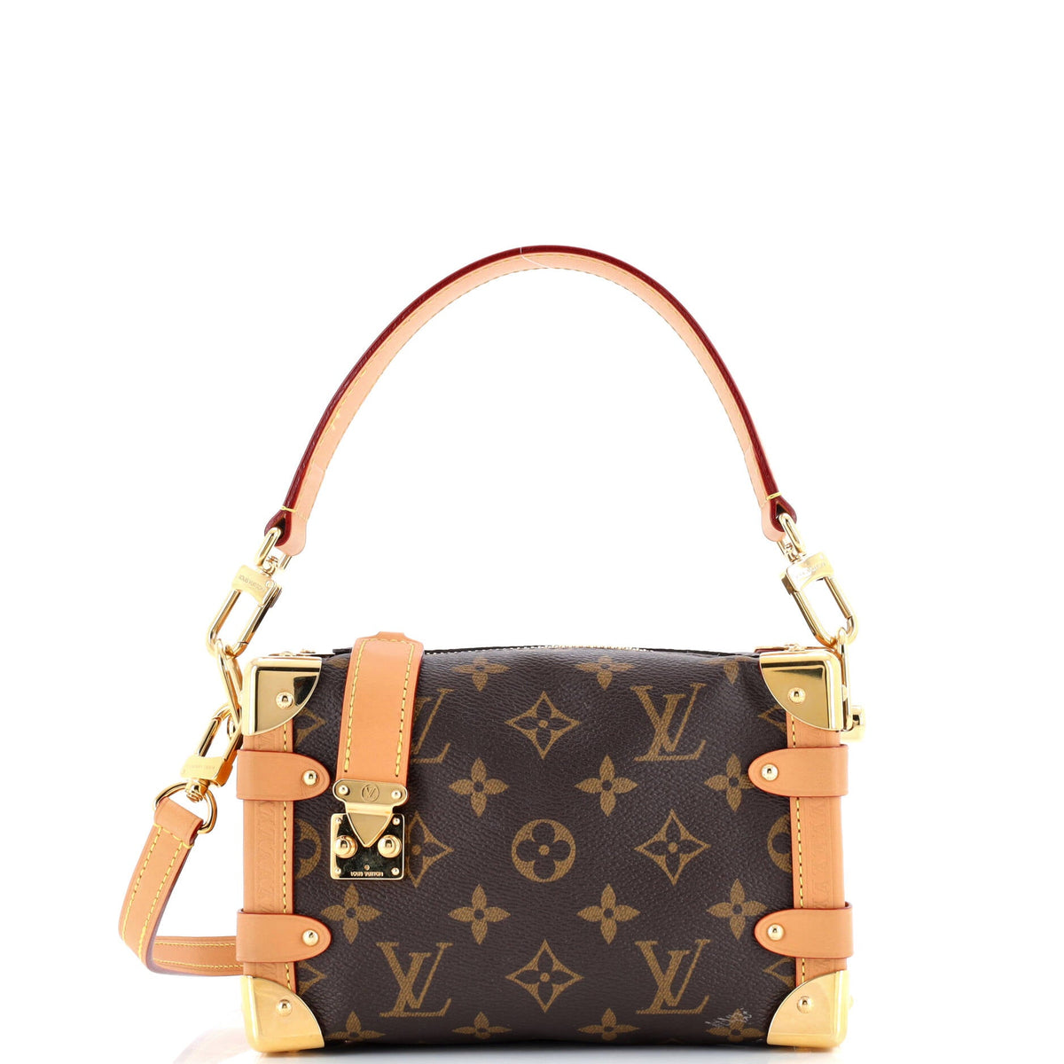 Louis Vuitton Side Trunk Handbag Monogram Canvas PM