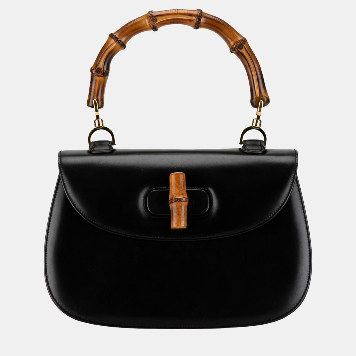 Gucci Black Calfskin Bamboo Night