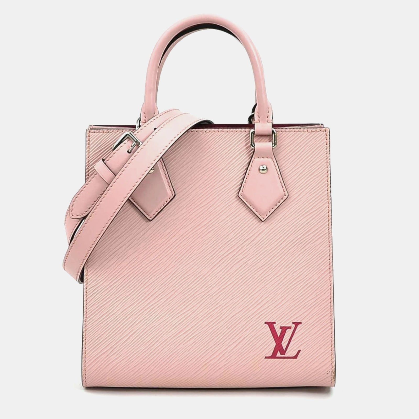 Louis Vuitton Sac fourre-tout BB Sac Plat en cuir rose