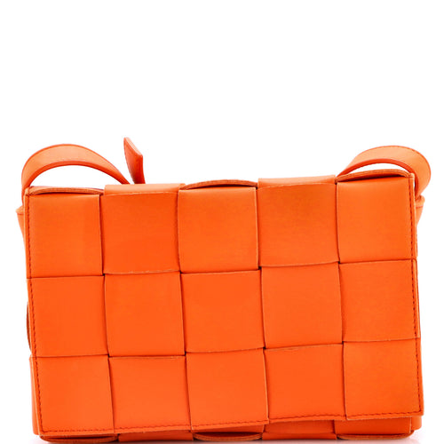 Cassette Crossbody Bag Maxi Intrecciato Leather Small