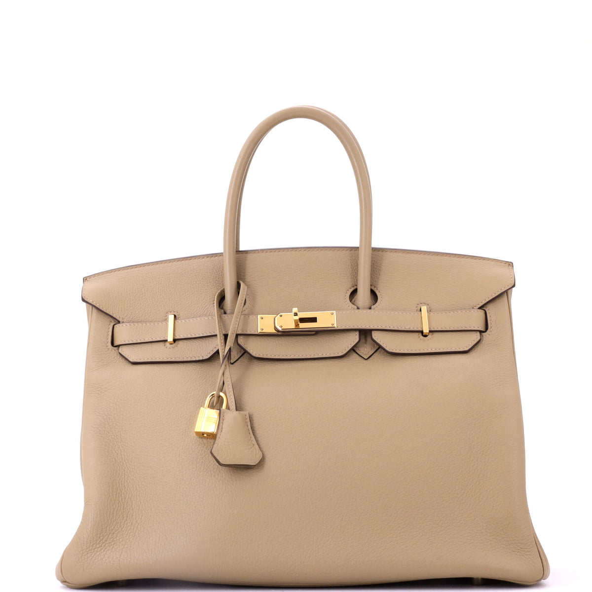 Herm?s Birkin Handbag Poussiere Togo with Gold Hardware 35