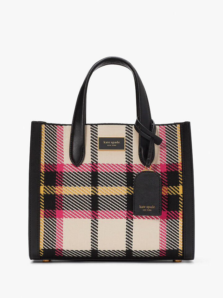 Kate Spade Au Manhattan Museum Plaid Jacquard Small Tote