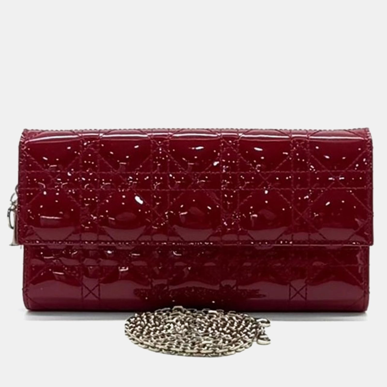 Dior Christian Patent Cannage Clutch