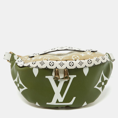 Khaki/Beige Monogram Giant Canvas Bumbag