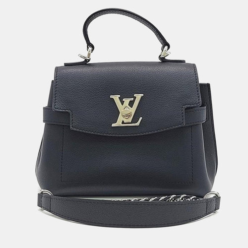 Black Leather Lock Me Ever Mini Bag