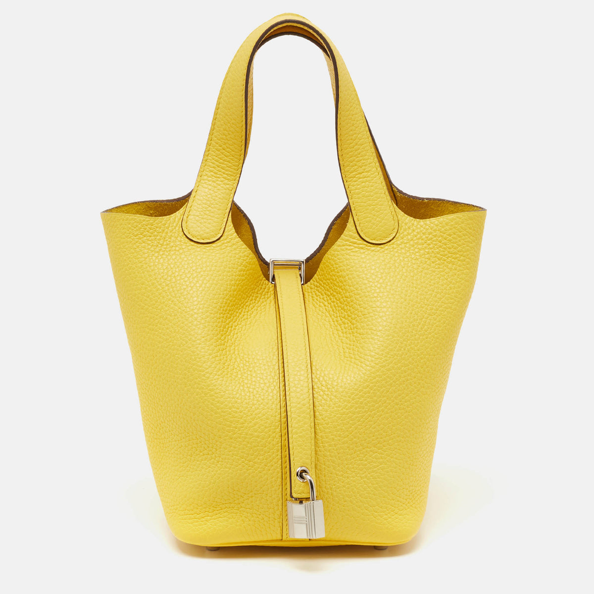 Hermès Jaune de Naples Taurillon Clemence Leather Picotin Lock 18 Bag