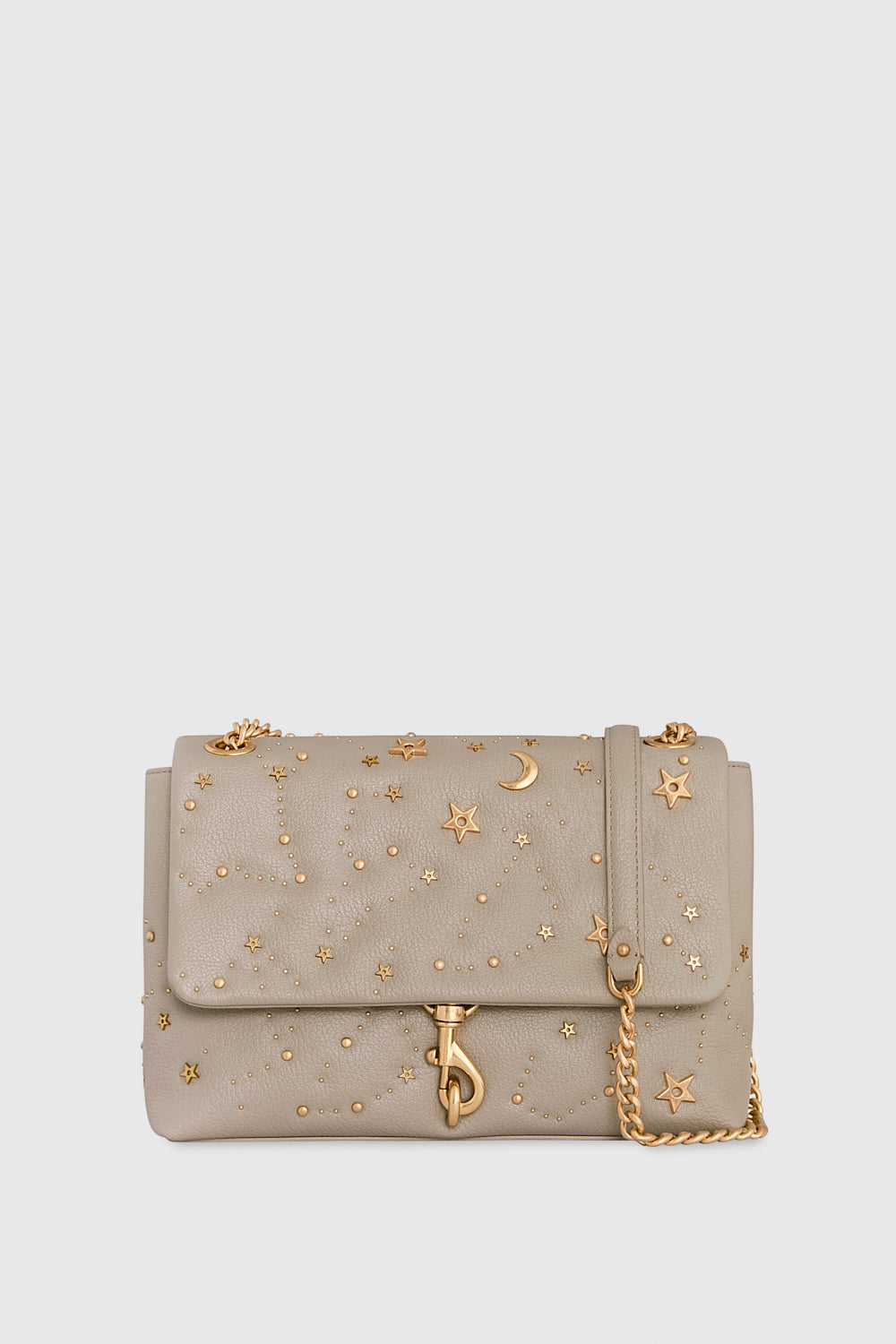 Rebecca Minkoff Edie Flap Shoulder With Celestial Studs Bag In Oyster