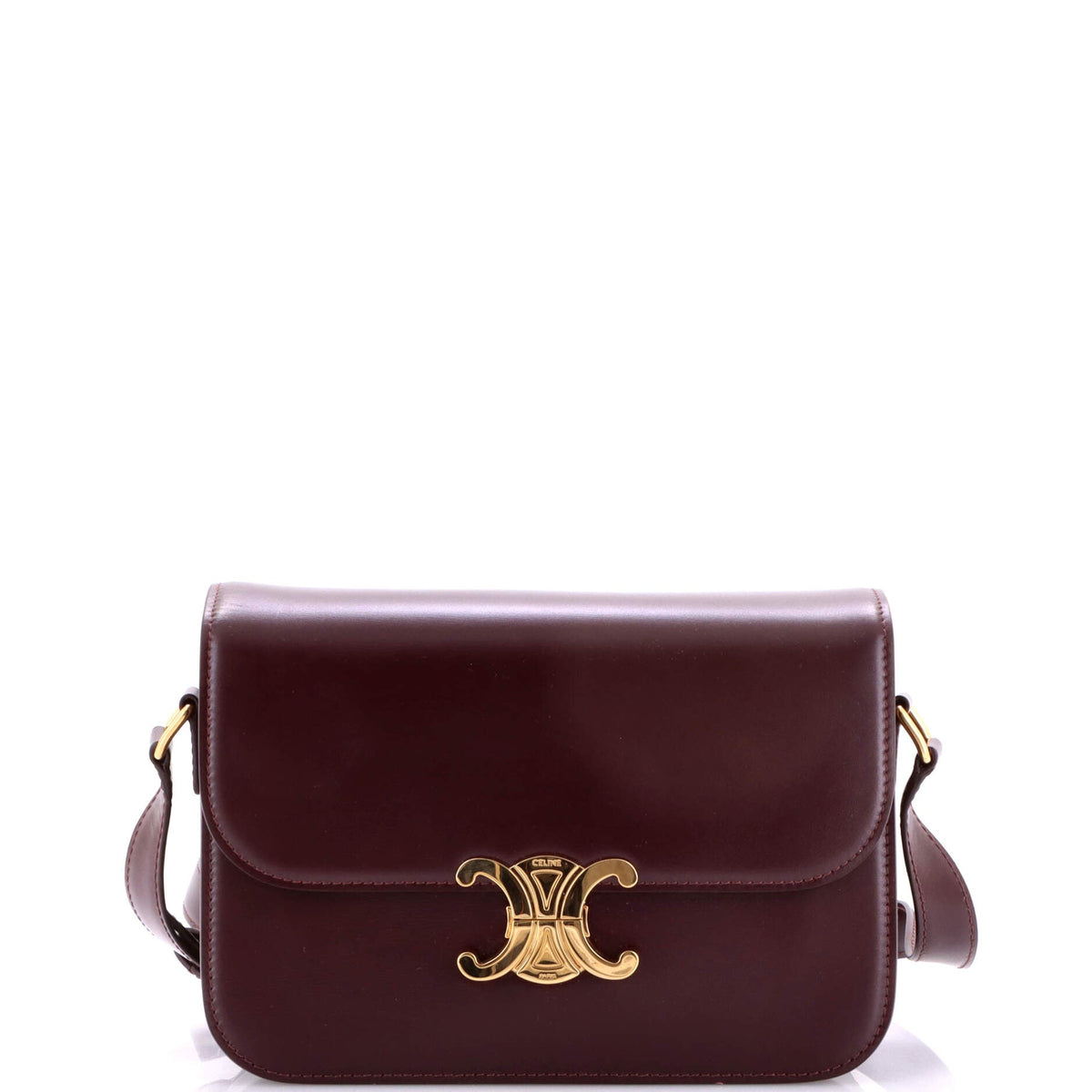 Celine CELINE Triomphe Shoulder Bag Smooth Calfskin Medium