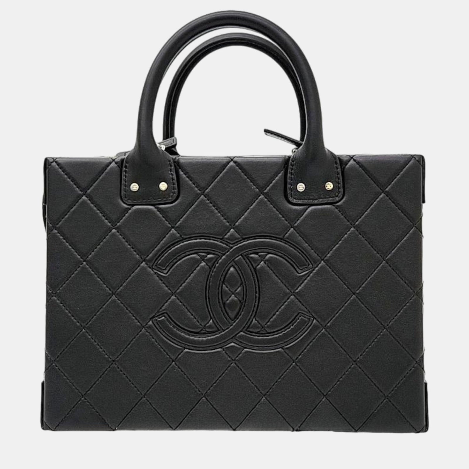 Chanel Black Leather Vanity Bag