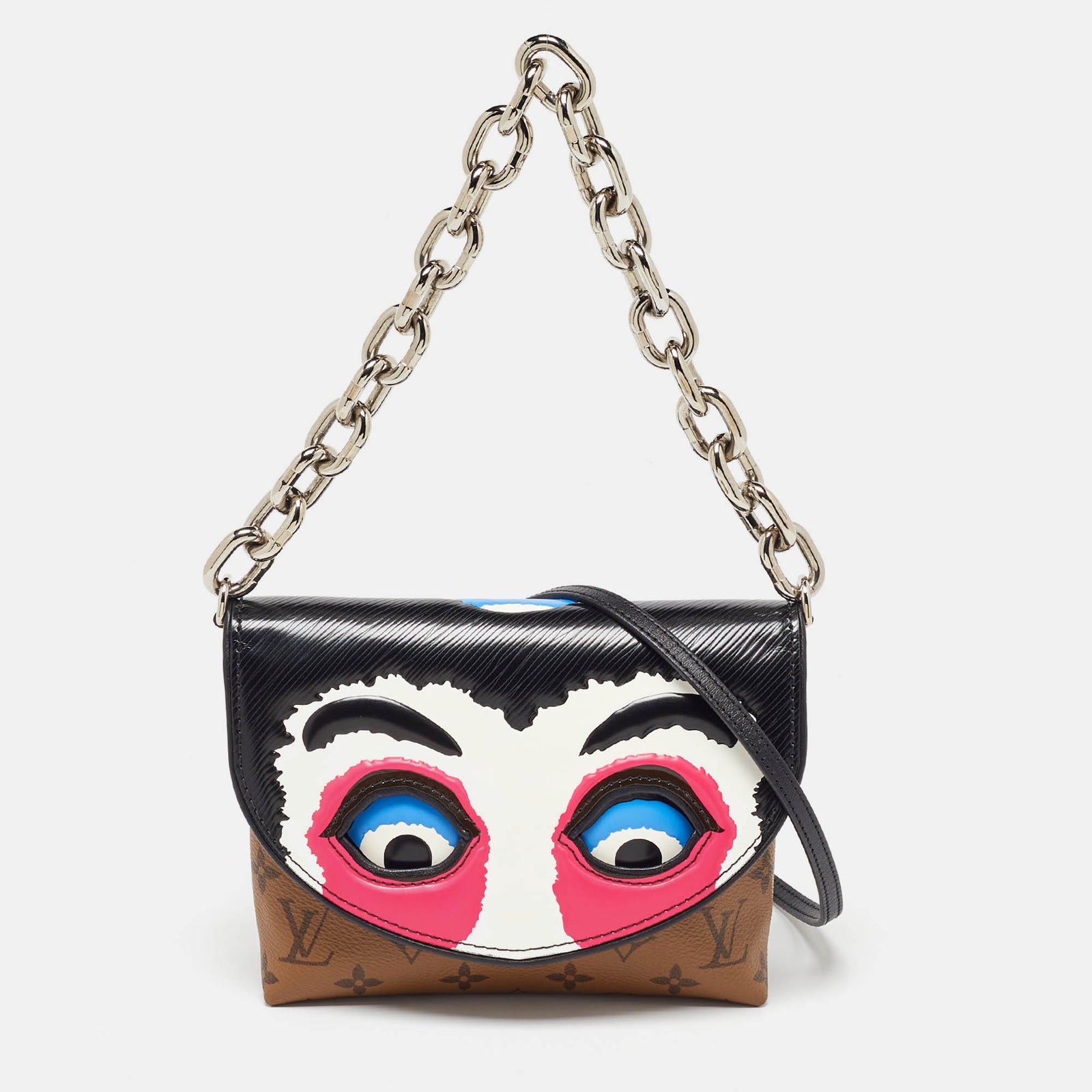 Louis Vuitton Monogram Reverse Canvas Epi Kabuki Masks Pochette-Tasche