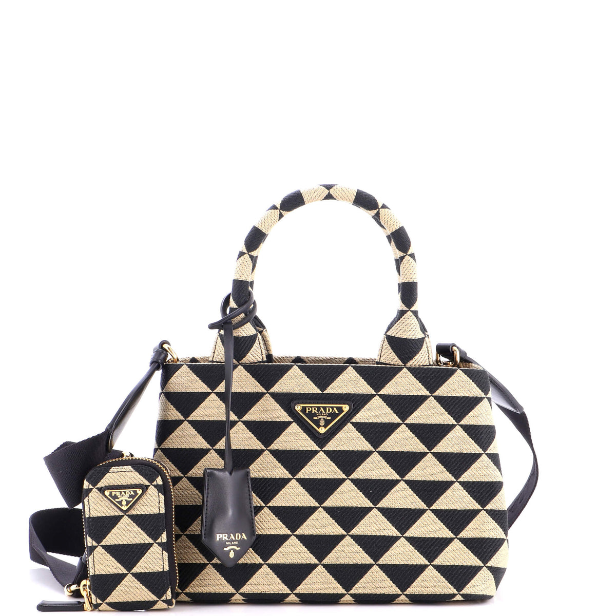 Prada PRADA Symbole Tote Jacquard Small