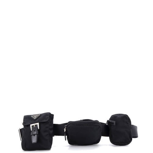 PRADA Triple Pouch Waist Bag Tessuto