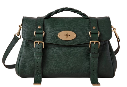 Women's Elegant 100% Leather Handbag in Green | Size UNI | HH6746 Color Q633