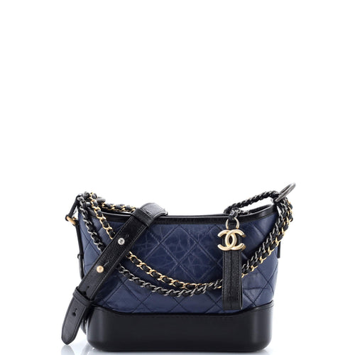 CHANEL Gabrielle Hobo Quilted Aged Calfskin Small