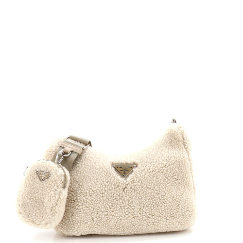 PRADA Re-Edition 2005 Shoulder Bag Shearling Small