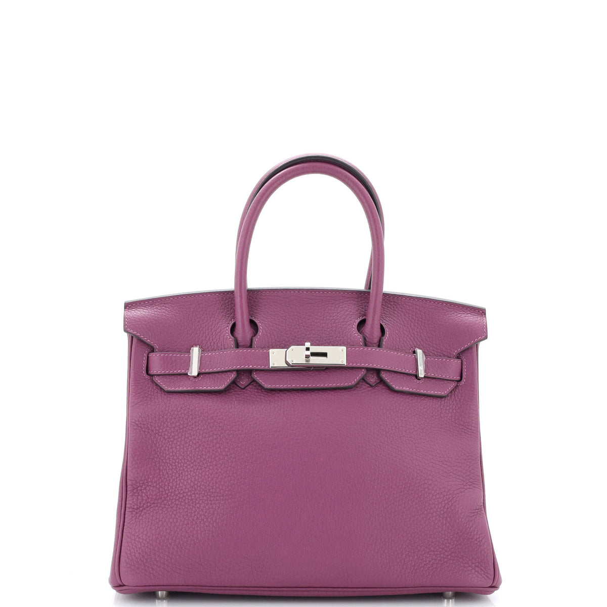 Hermès Birkin Handbag Anemone Clemence with Palladium Hardware 30