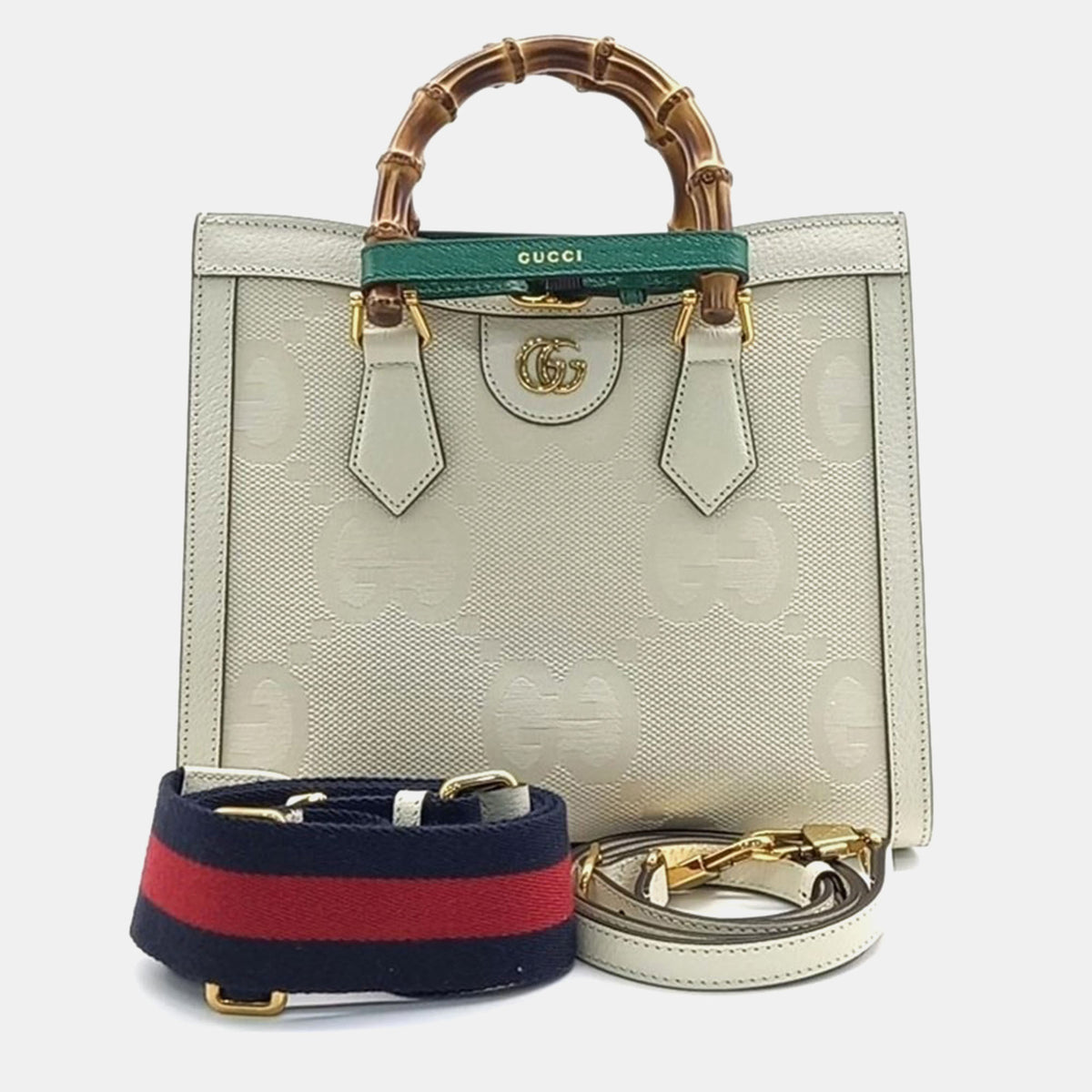 Gucci Leather Small Diana Tote Bag