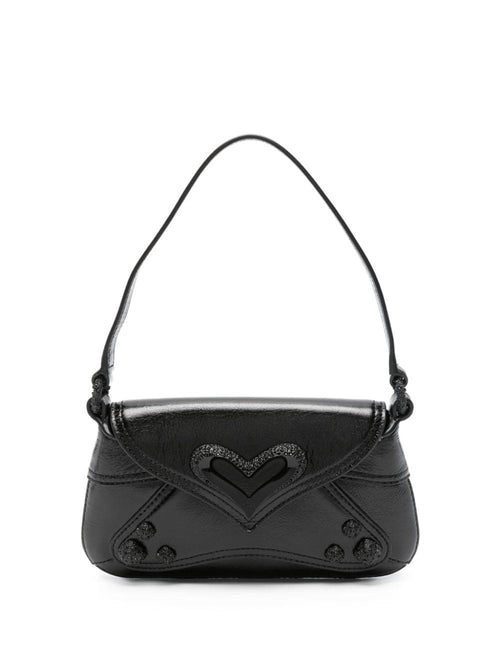 Women's Vintage Leather Heart Bag in Black | Size UNI | 102830 Color A1RRZ99B