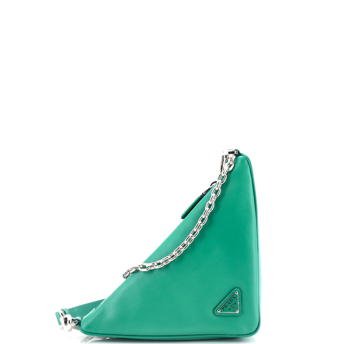 Prada PRADA Triangle Logo Zip Crossbody Bag Embossed Grace Lux Small