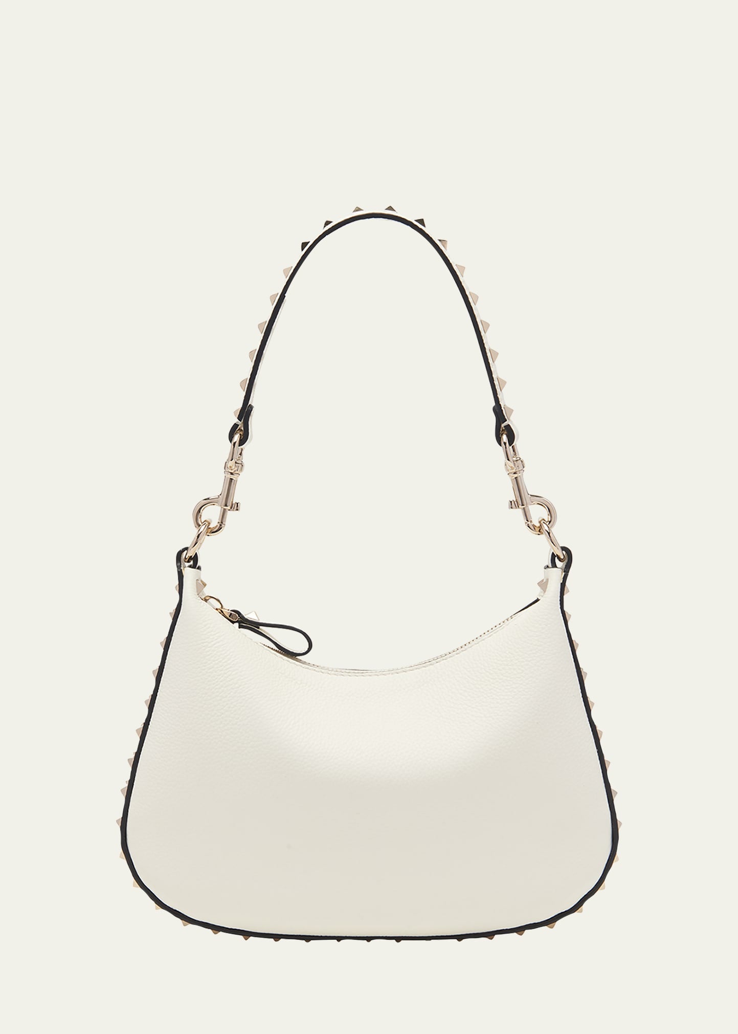 Valentino Rockstud Small Leather Hobo Bag