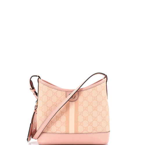 GUCCI Ophidia Open Bucket Bag GG Coated Canvas with Leather Small