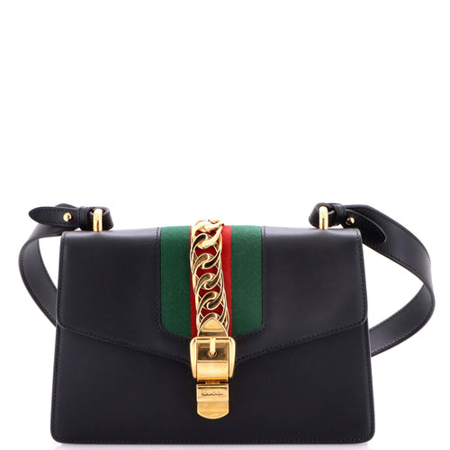 GUCCI Sylvie Shoulder Bag Leather Small