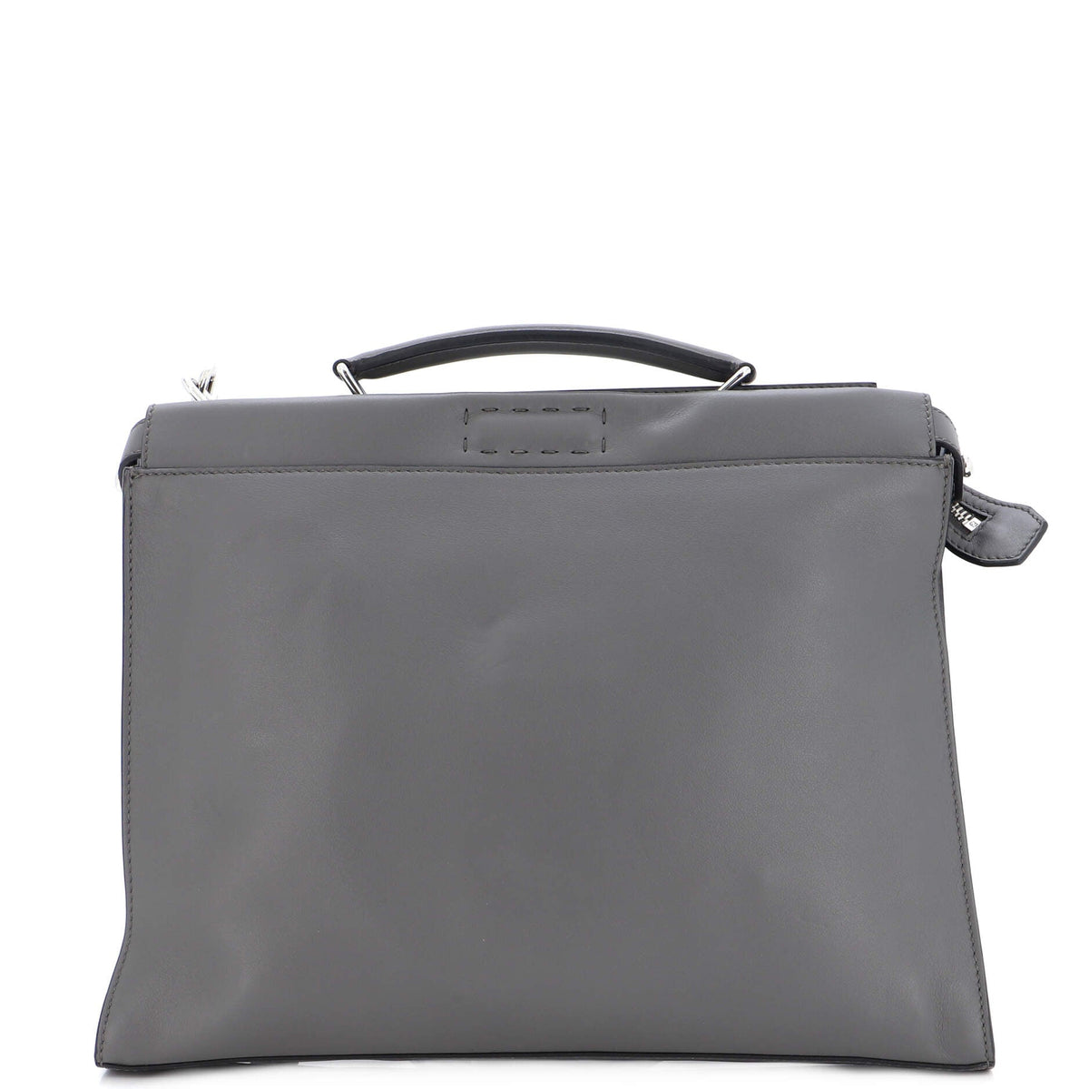 Fendi FENDI Peekaboo Fit Bag Leather with Zucca Embossed Leather Regular