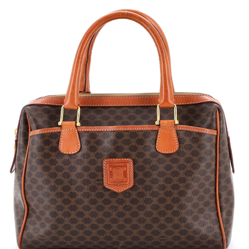 CELINE Vintage Boston Bag Macadam Coated Canvas Medium