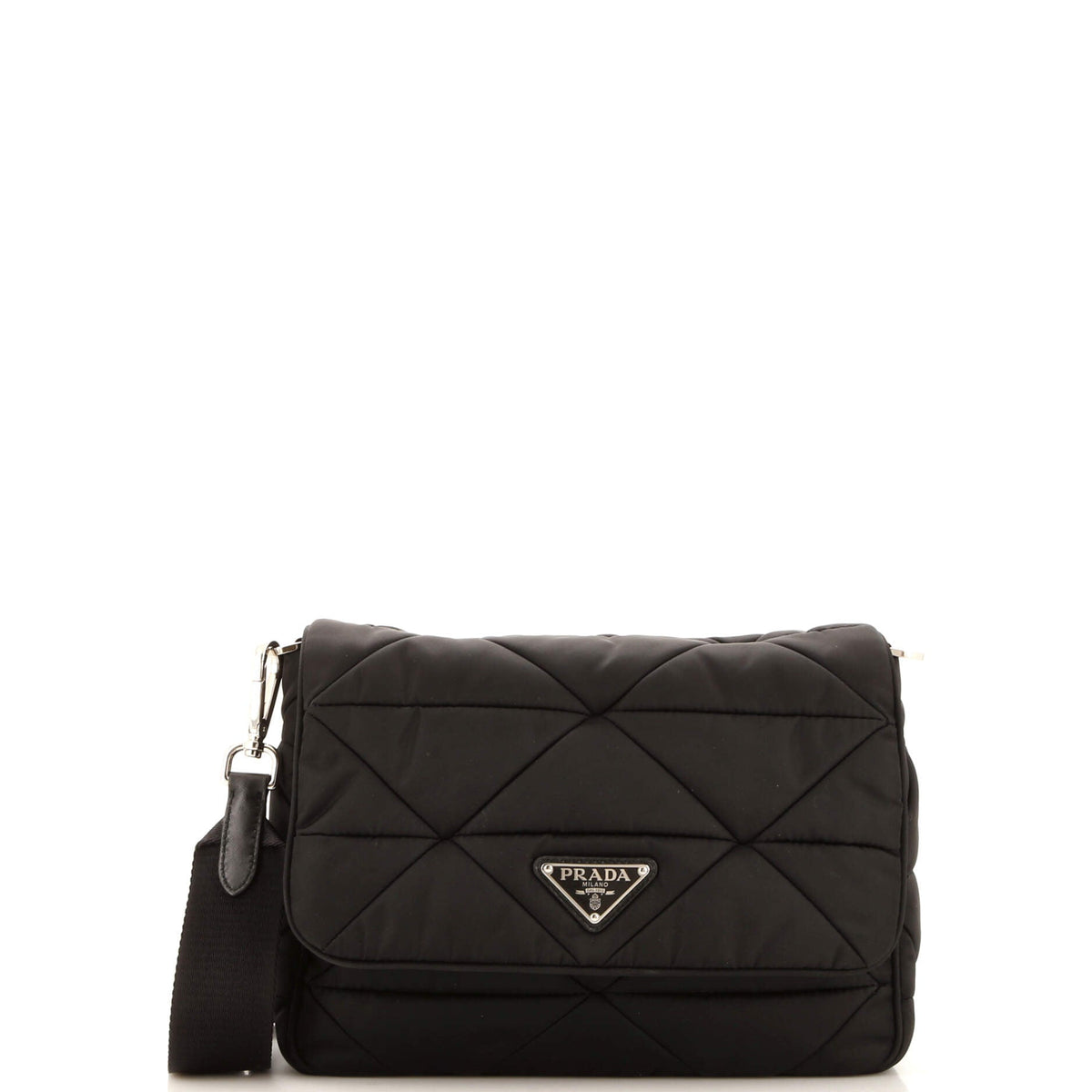 Prada PRADA Padded Flap Shoulder Bag Quilted Tessuto