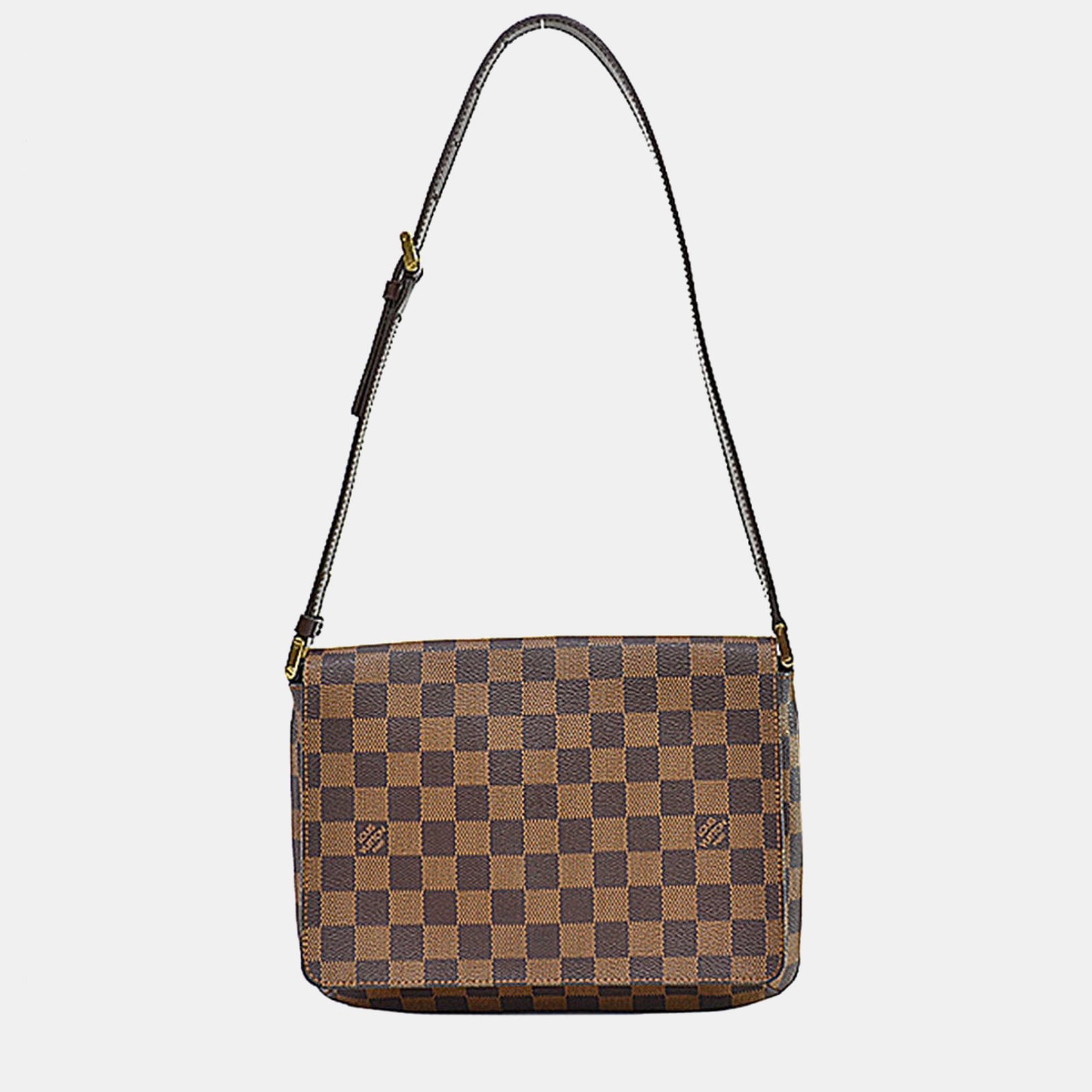 Louis Vuitton Brown Damier Ebene Canvas Musette Tango Shoulder Bag