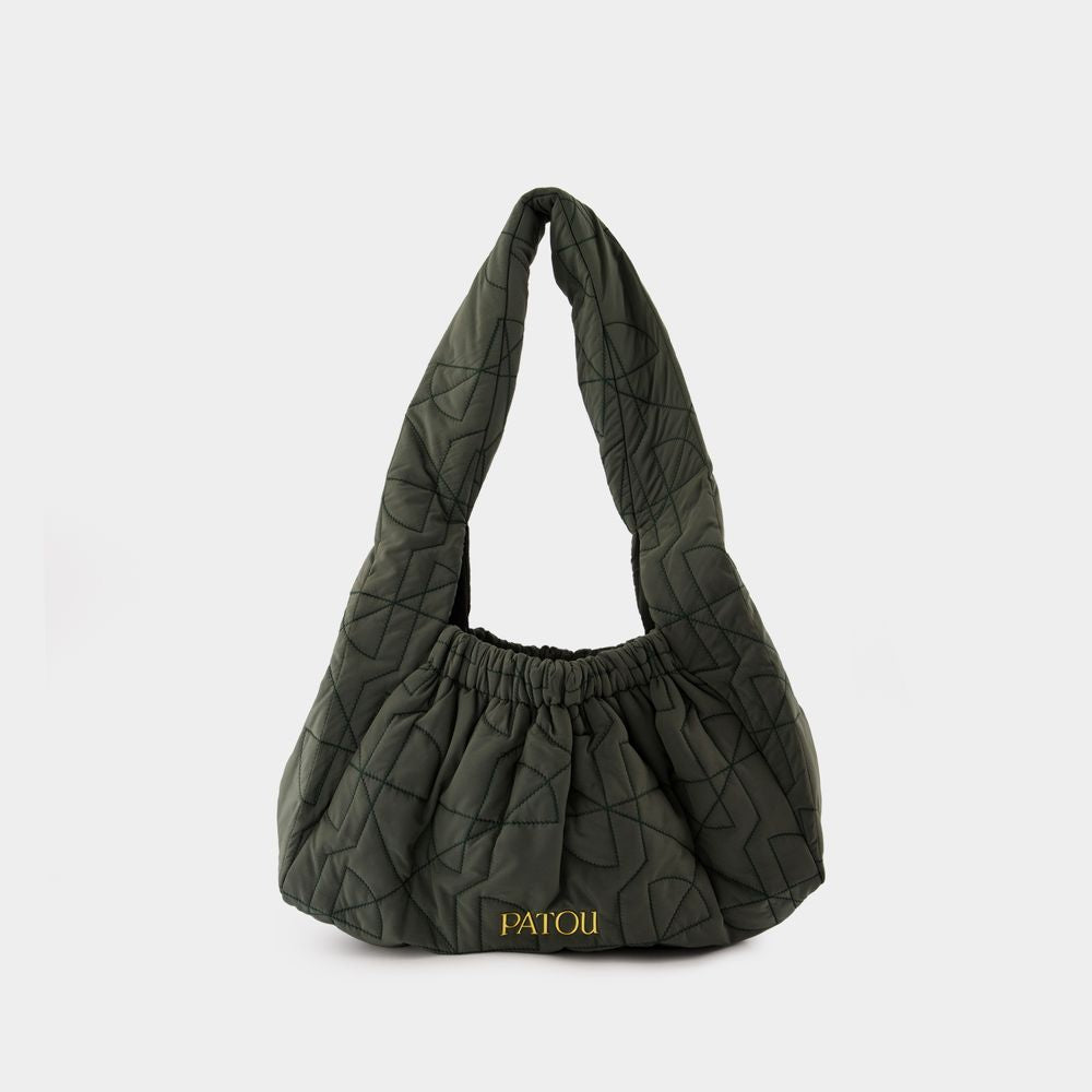 Patou Women's Le Biscuit Shoulder Bag in Green | AC0550188754B