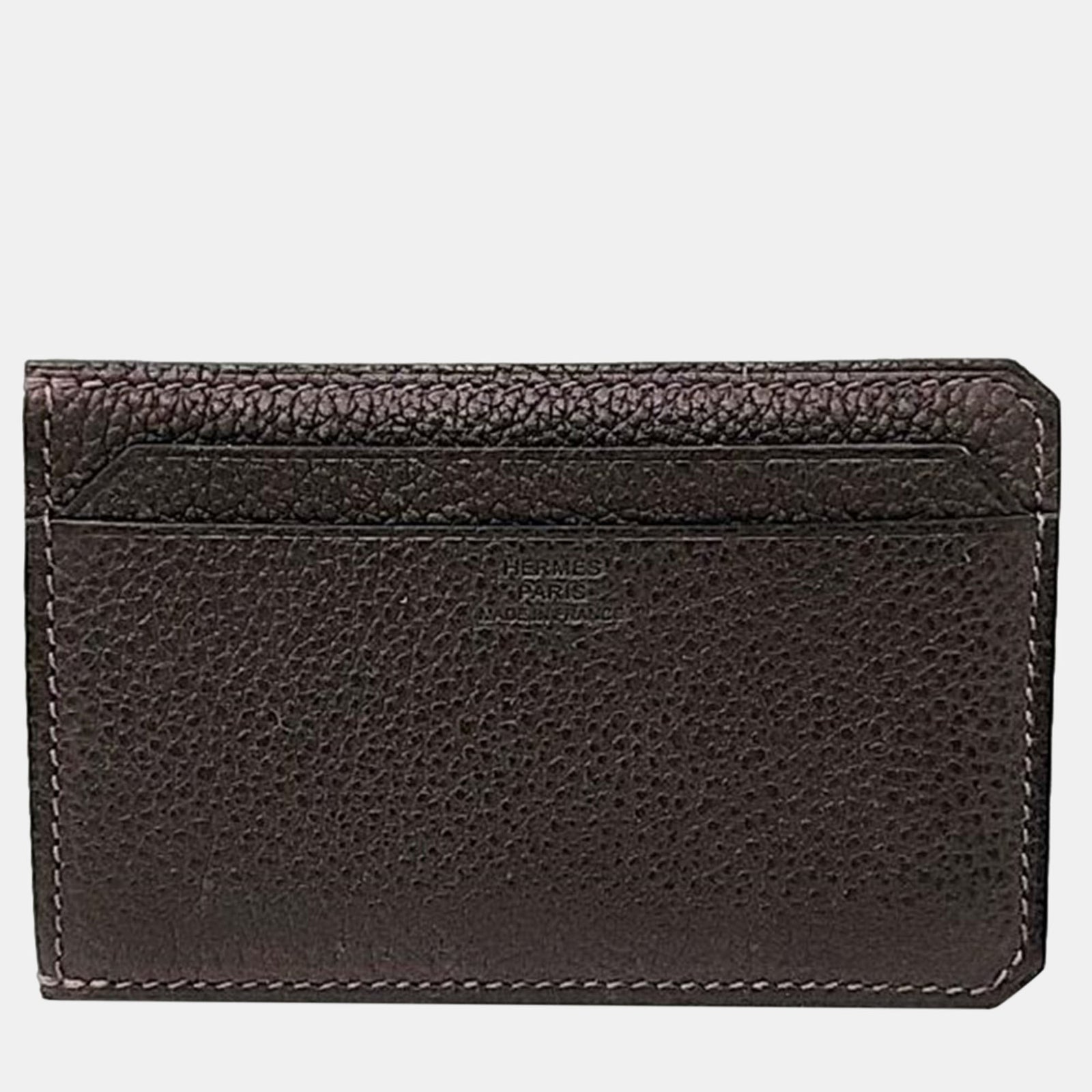 Herm?s Porte-cartes City 4CC en cuir marron Togo