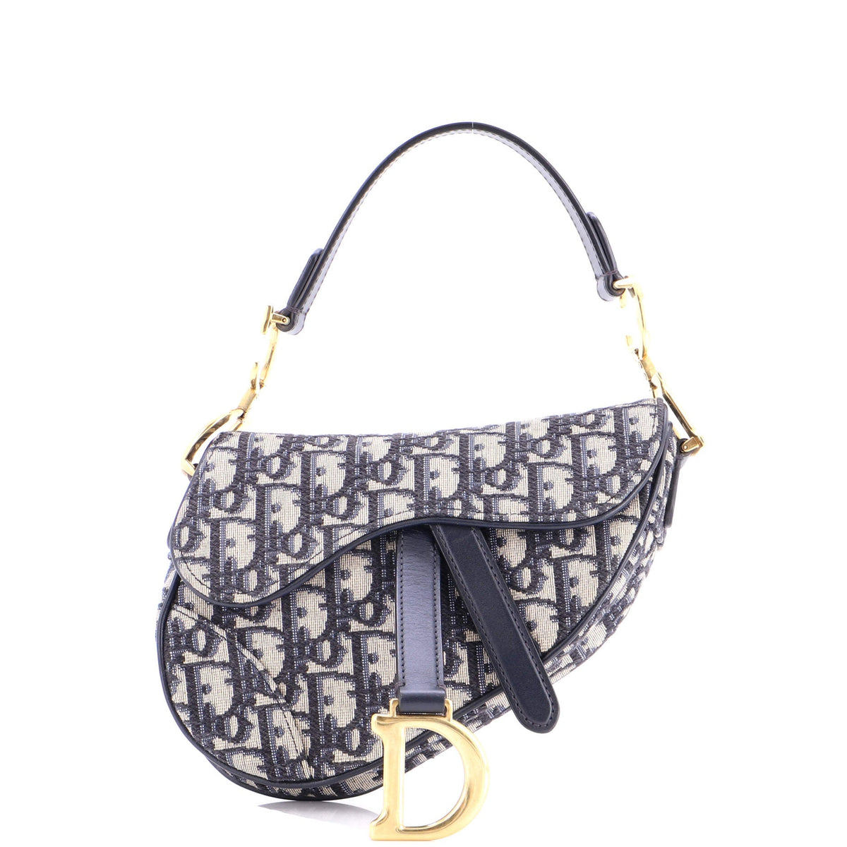 Christian Dior Saddle Handbag Oblique Canvas Mini