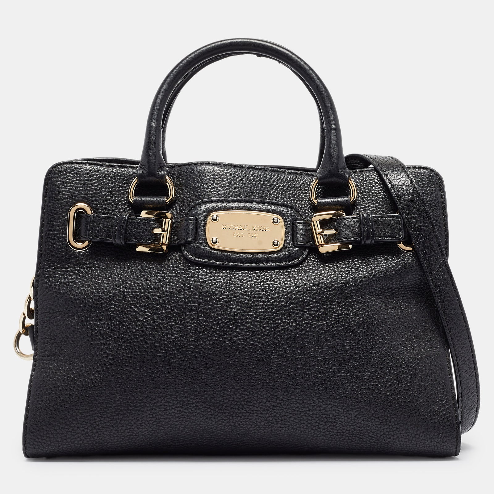 Michael Kors Schwarze East/West Hamilton Tote aus Leder