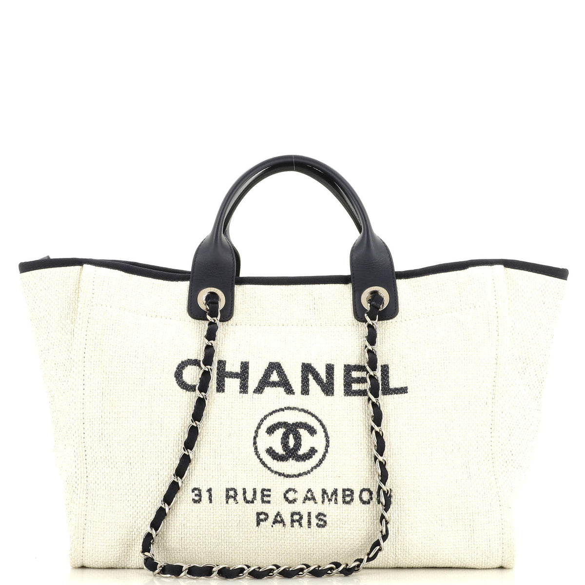 Chanel CHANEL Deauville Tote Raffia Medium