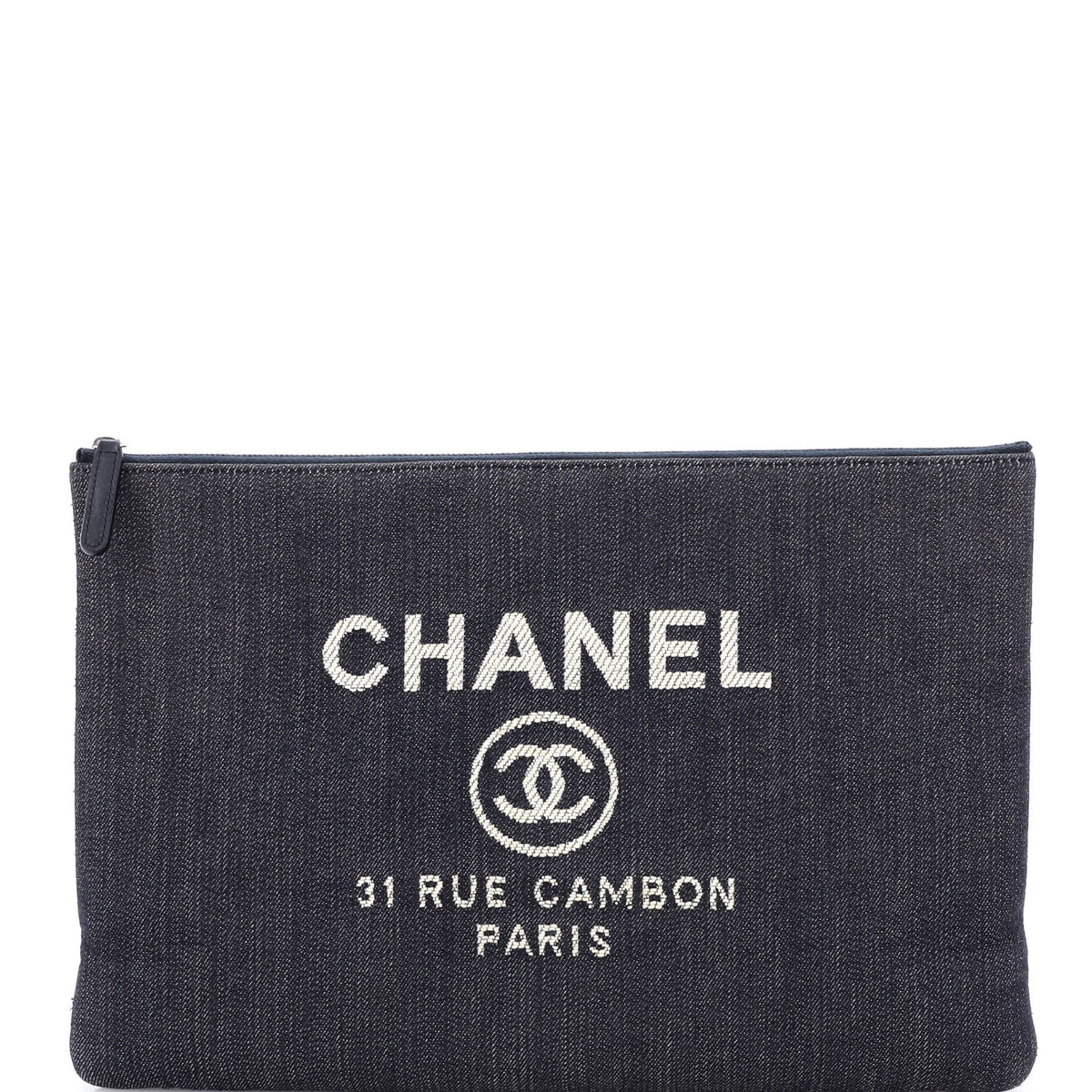 Chanel CHANEL Deauville Pouch Denim Large