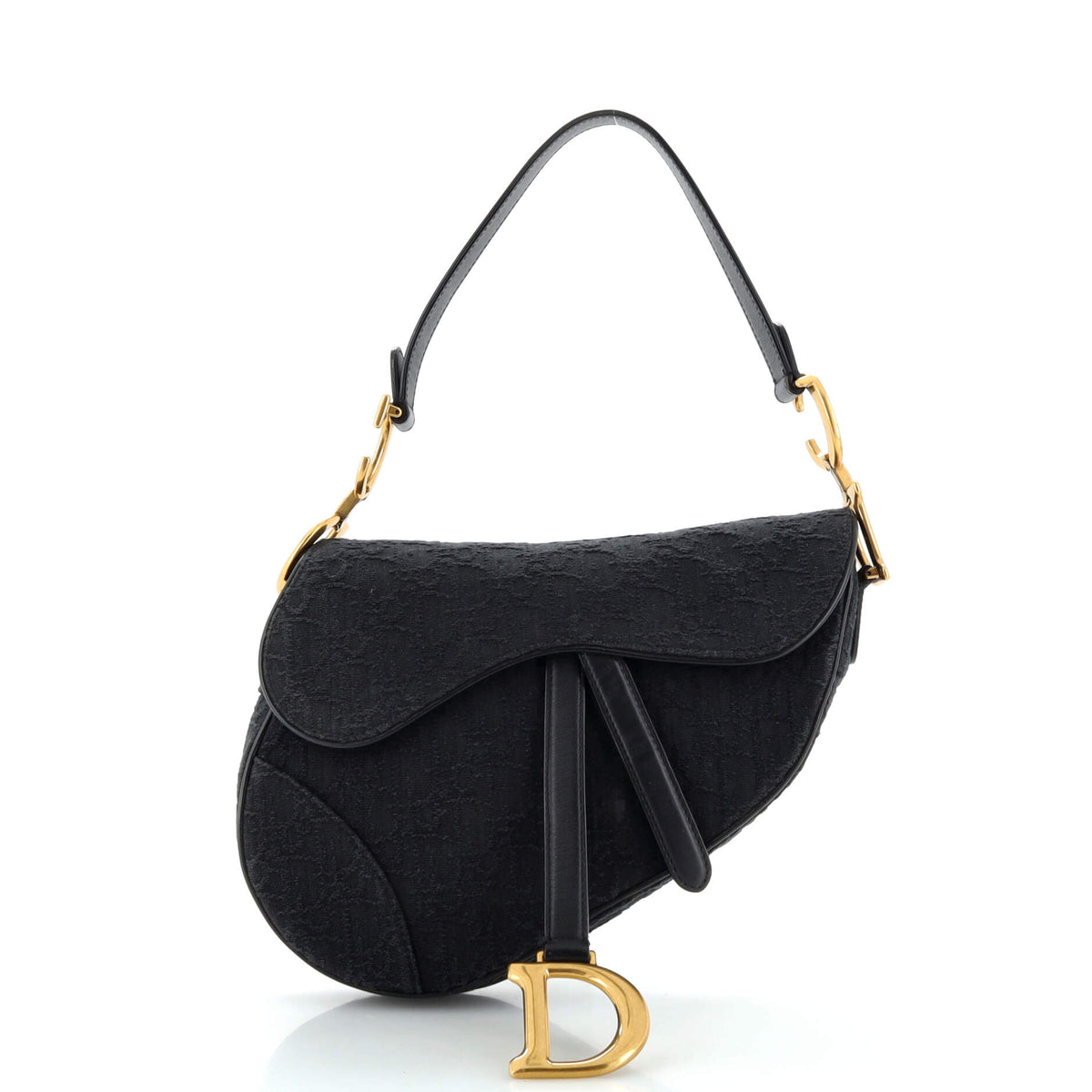 Christian Dior Saddle Handbag Oblique Jacquard Medium