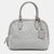 DKNY Grey Signature Coated Canvas and Leather Dome Satchel