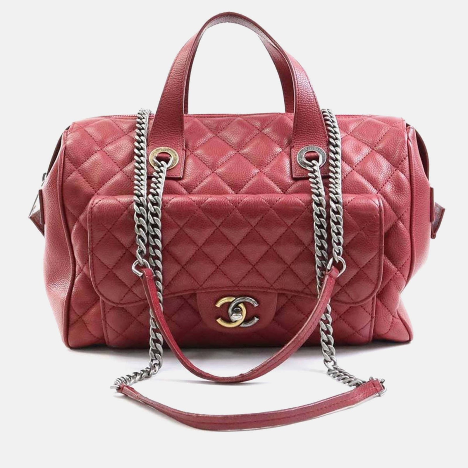 Chanel Quilted Goatskin Large Casual Pocket Shopping Tote