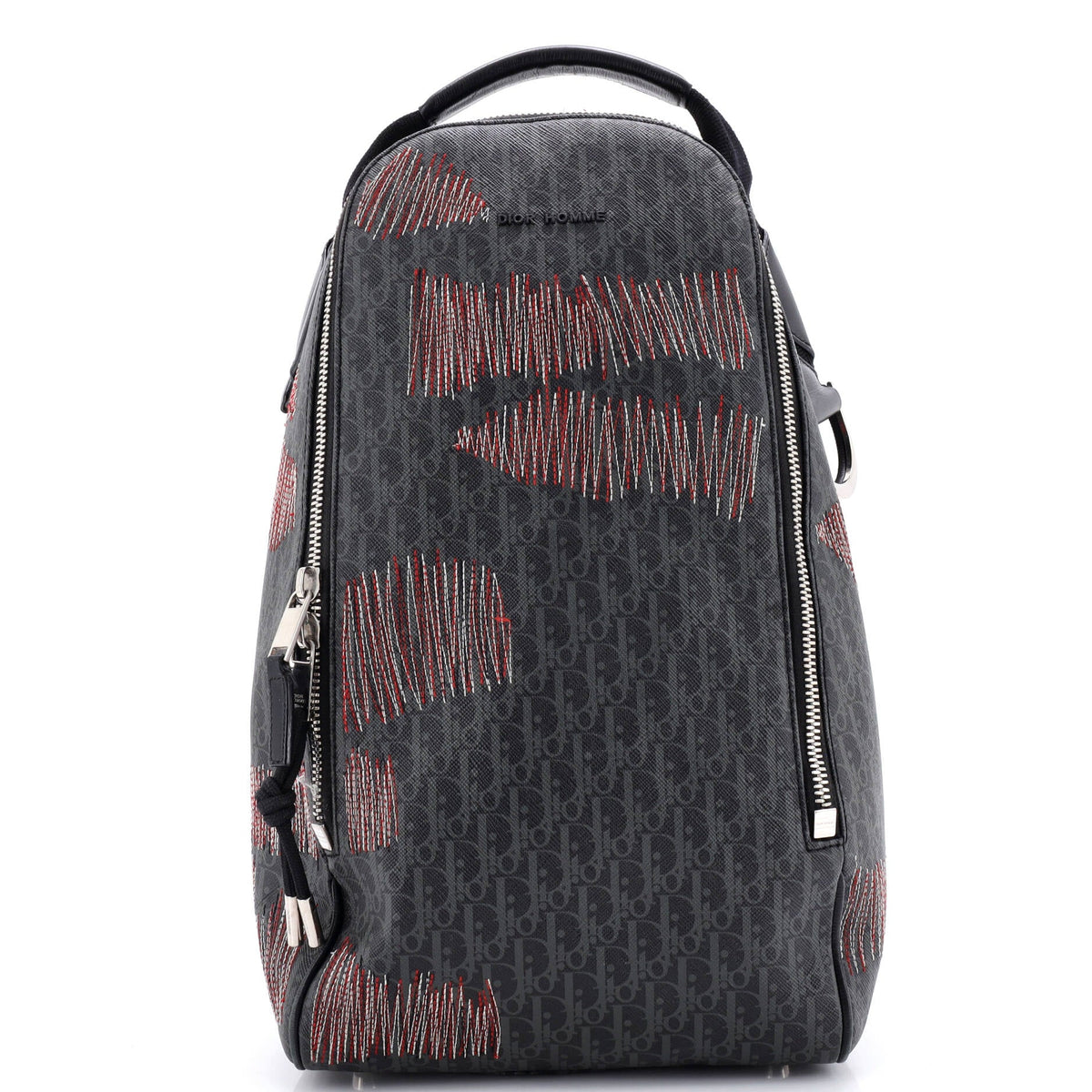 Christian Dior Sling Backpack Stitched Darklight Coated Canvas