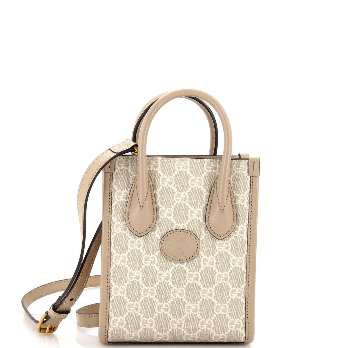 Gucci GUCCI Interlocking G Patch Tote GG Coated Canvas Mini