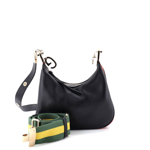 GUCCI Attache Shoulder Bag Leather Small