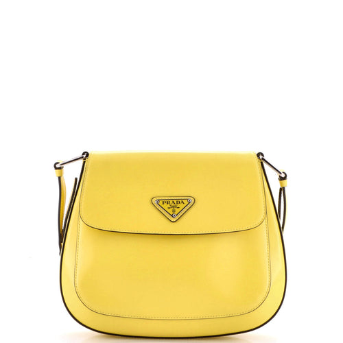 PRADA Cleo Flap Shoulder Bag Spazzolato Leather Small