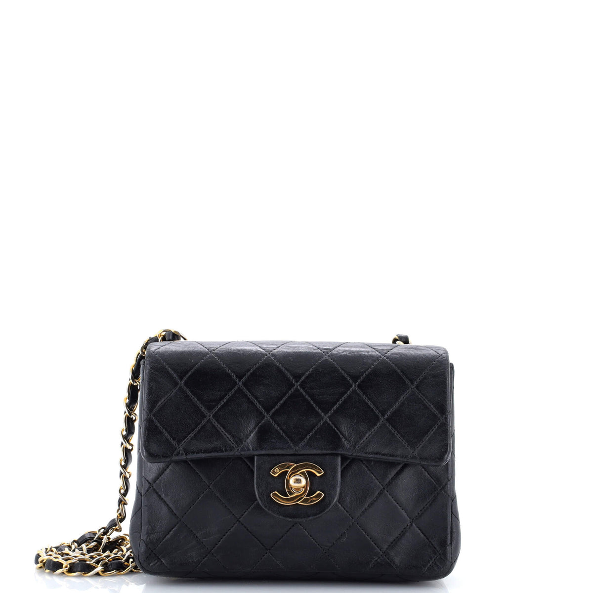 Chanel CHANEL Vintage Square Classic Single Flap Bag Quilted Lambskin Mini