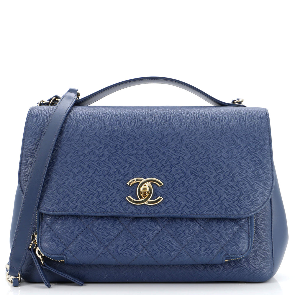 CHANEL Business Affinity Flap Bag Quilted Caviar Large